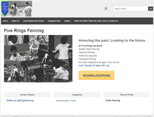 Tablet Screenshot of blog.fiveringsfencing.org